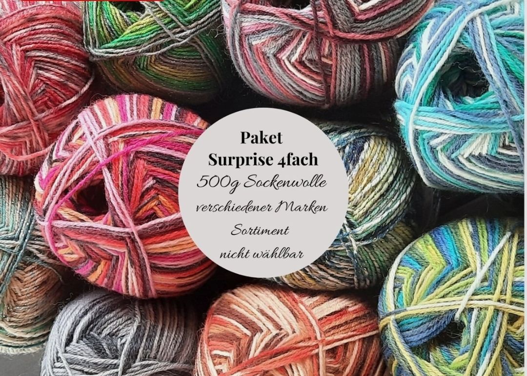  Mischpaket &quot; Surprise 500g &quot; Sockenwolle