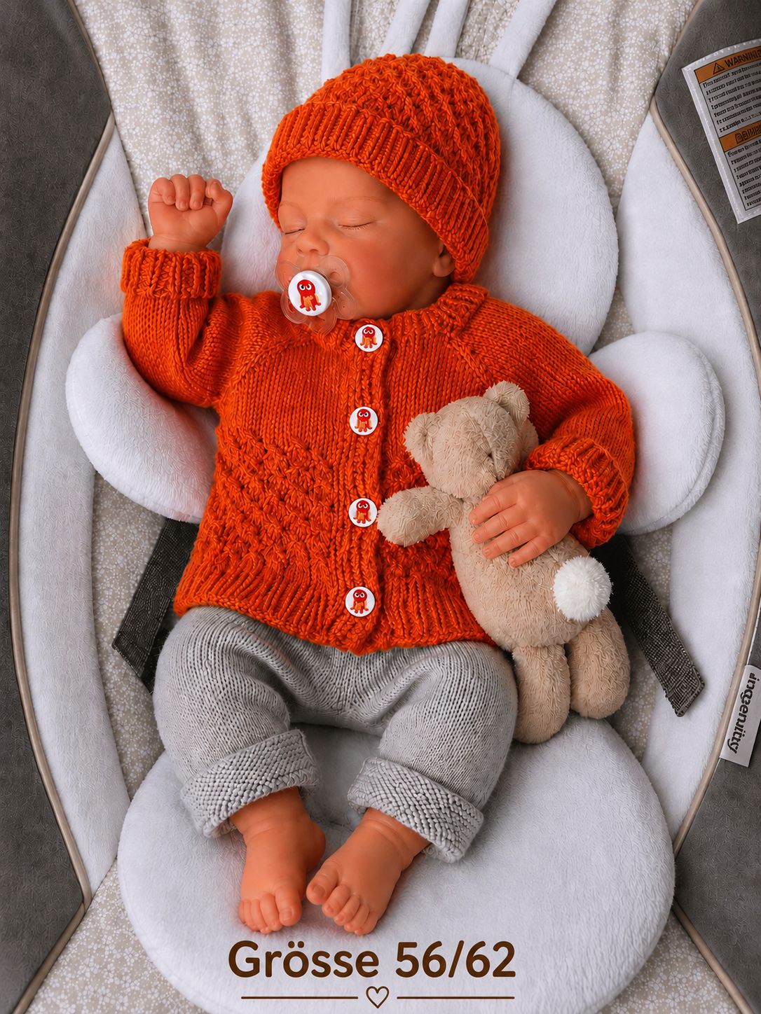 Baby Set Orange  Grösse 56/62