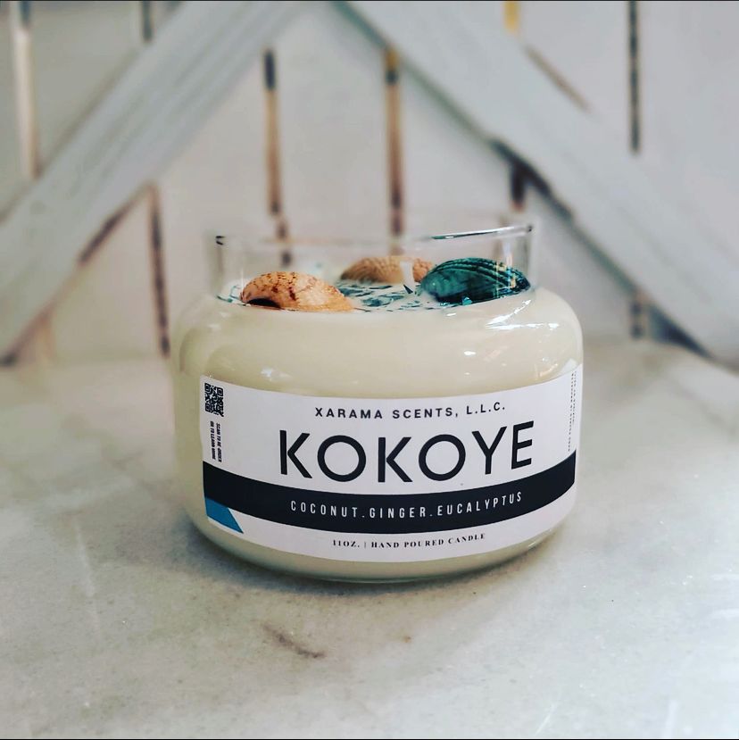 Kokoye Artisan Candle | Coconut + Ginger Scented - 13 oz.