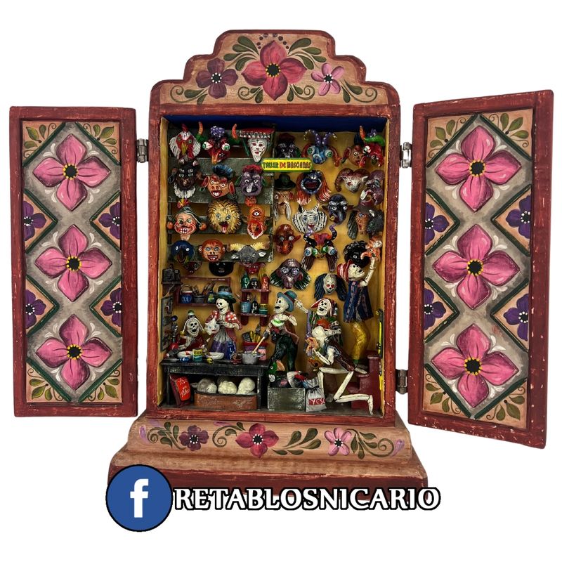 1650 The Mask Maker Workshop with Skeletons