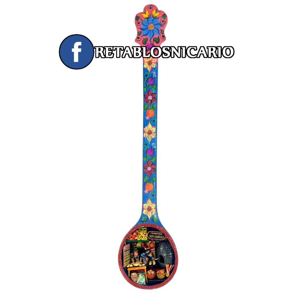 Large Spoon Andean Bakery Retablo