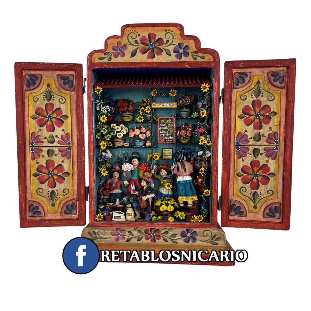 Flower Retablo: A Blooming Story in Retablo Form