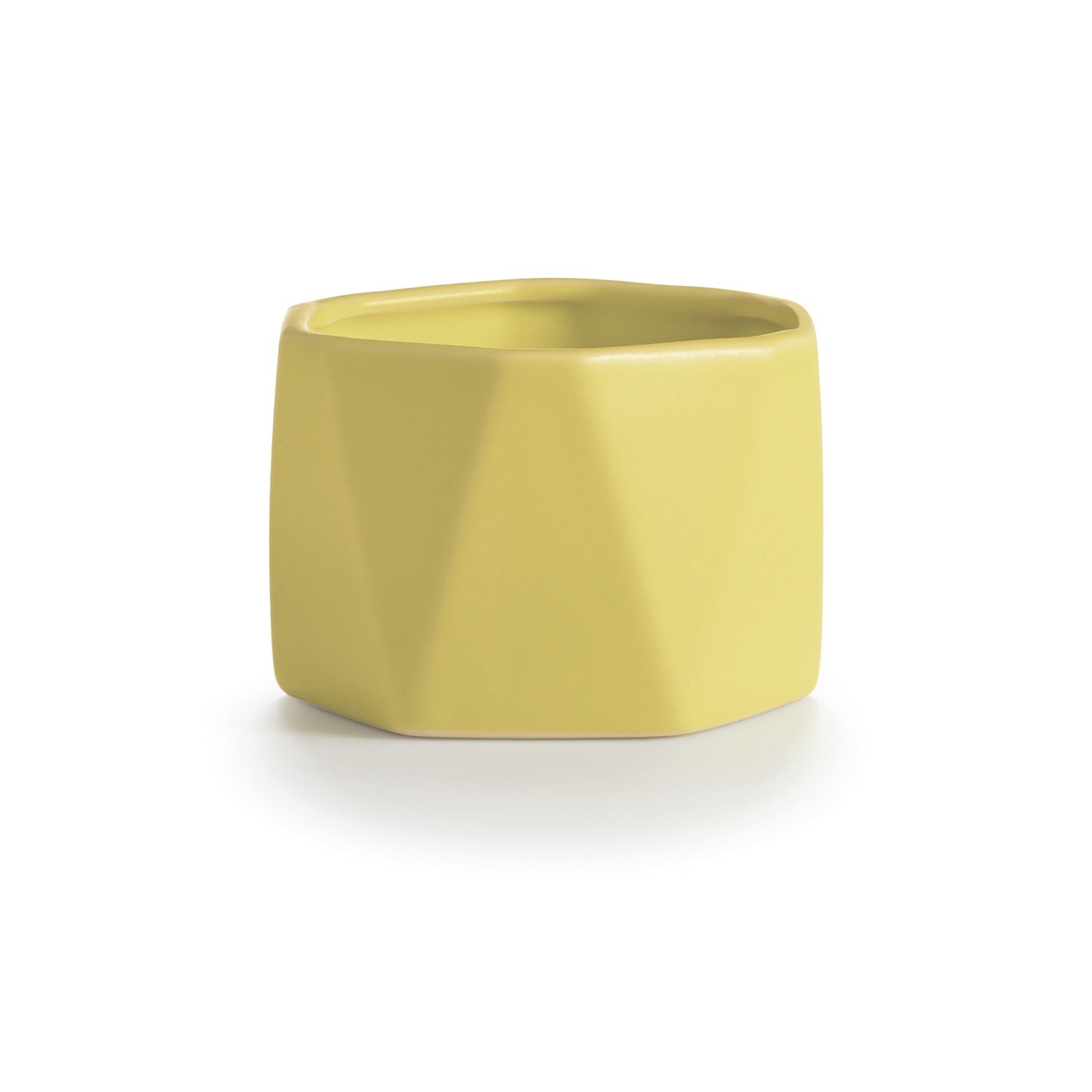 Yellow Ceramic Candle: Pineapple Cilantro