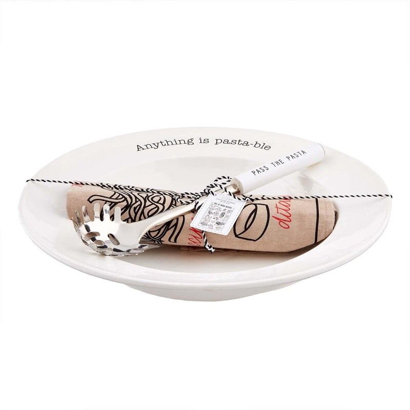 Pasta Bowl &amp; Towel Set