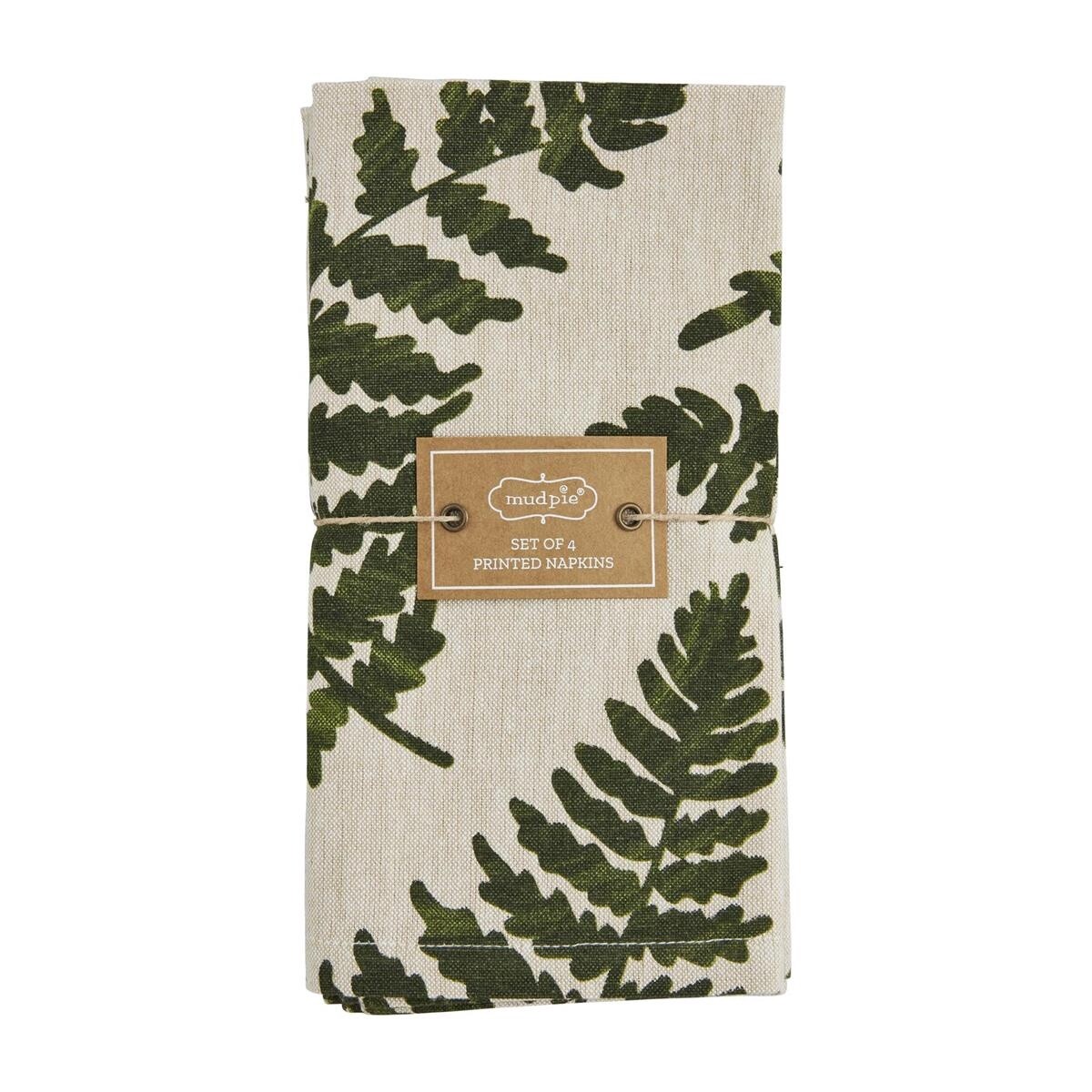 GREEN LEAF CHAMBRAY NAPKIN SET