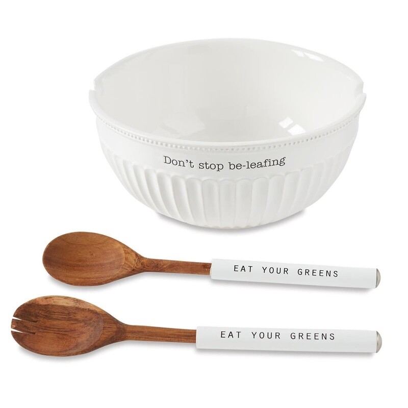 Don&#39;T Stop Be-Leafing Salad Bowl Set