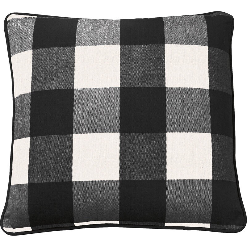 Pillow - Black Buff Check
