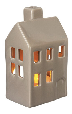 Ceramic House Candle Holder - Tan