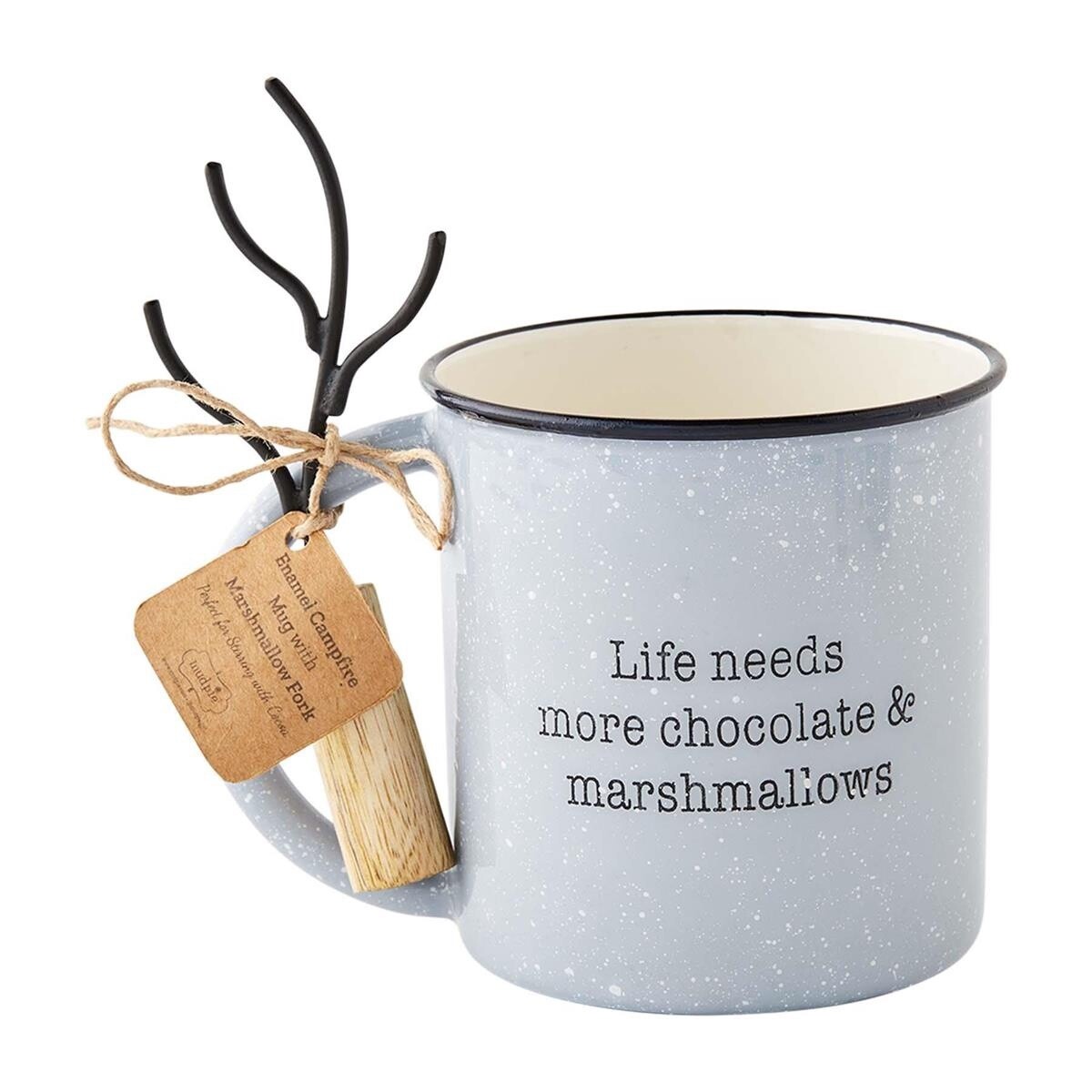 GRAY SMORES ENAMEL MUG SET