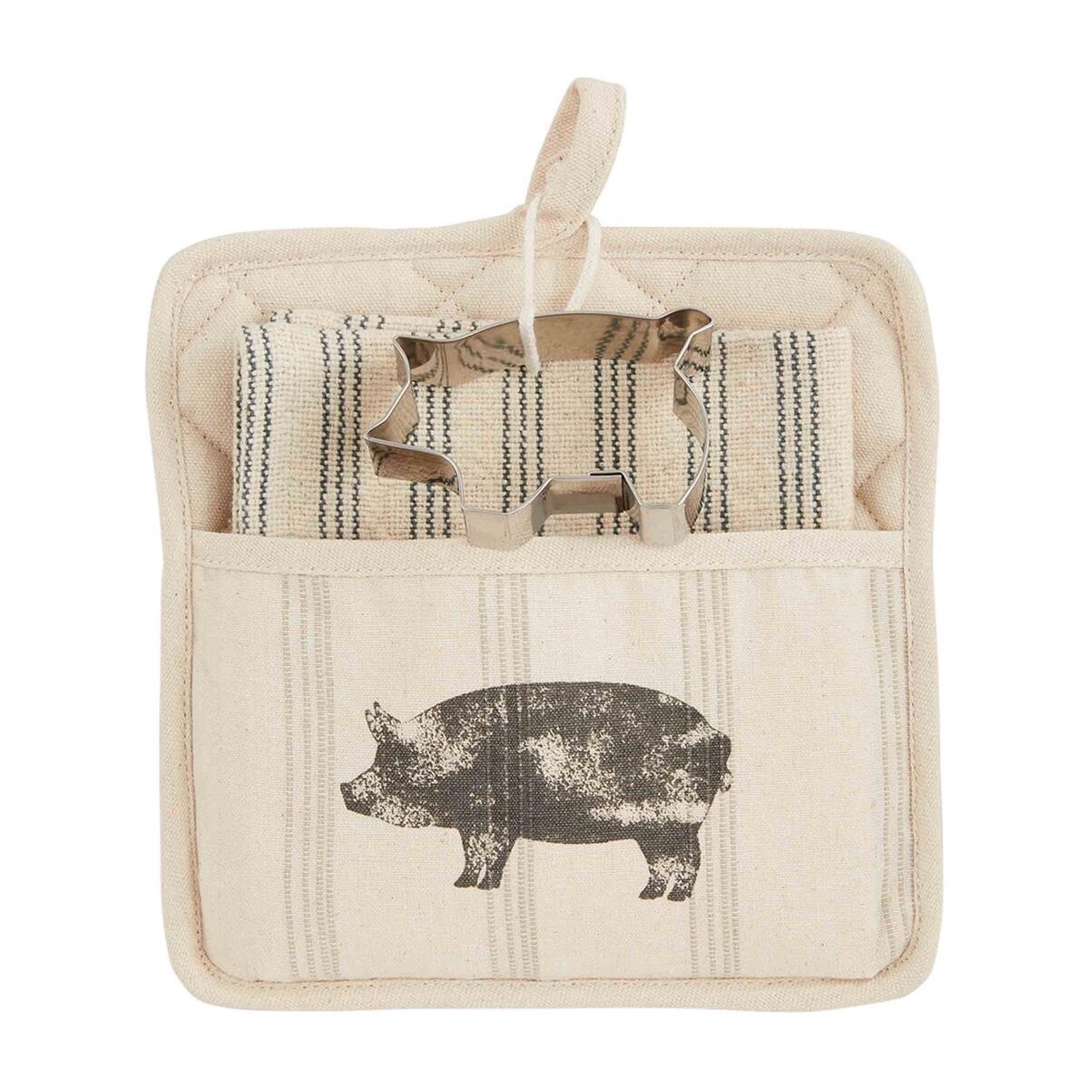 PIG FARM POT HOLDER SET