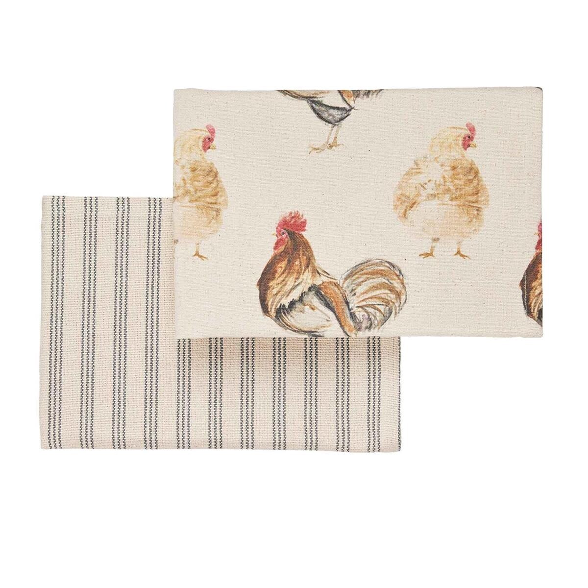ROOSTER FARM ANIMAL TOWEL SET