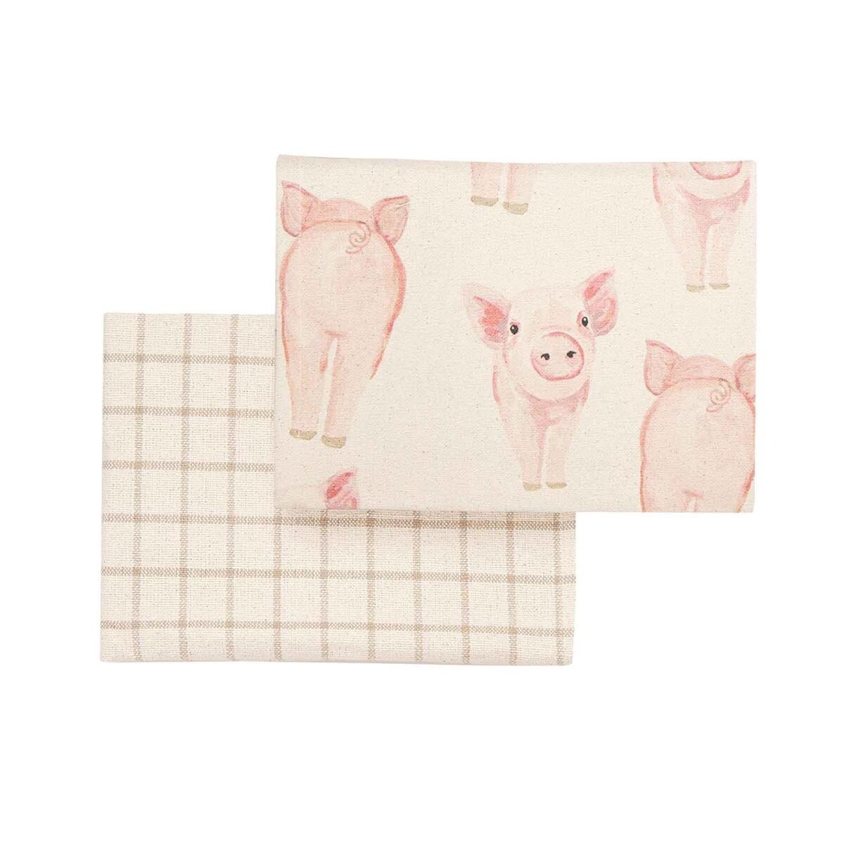PIG FARM ANIMAL TOWEL SET