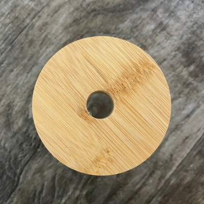 Beer Can Glass Lid - Mason Jar Lid - Bamboo
