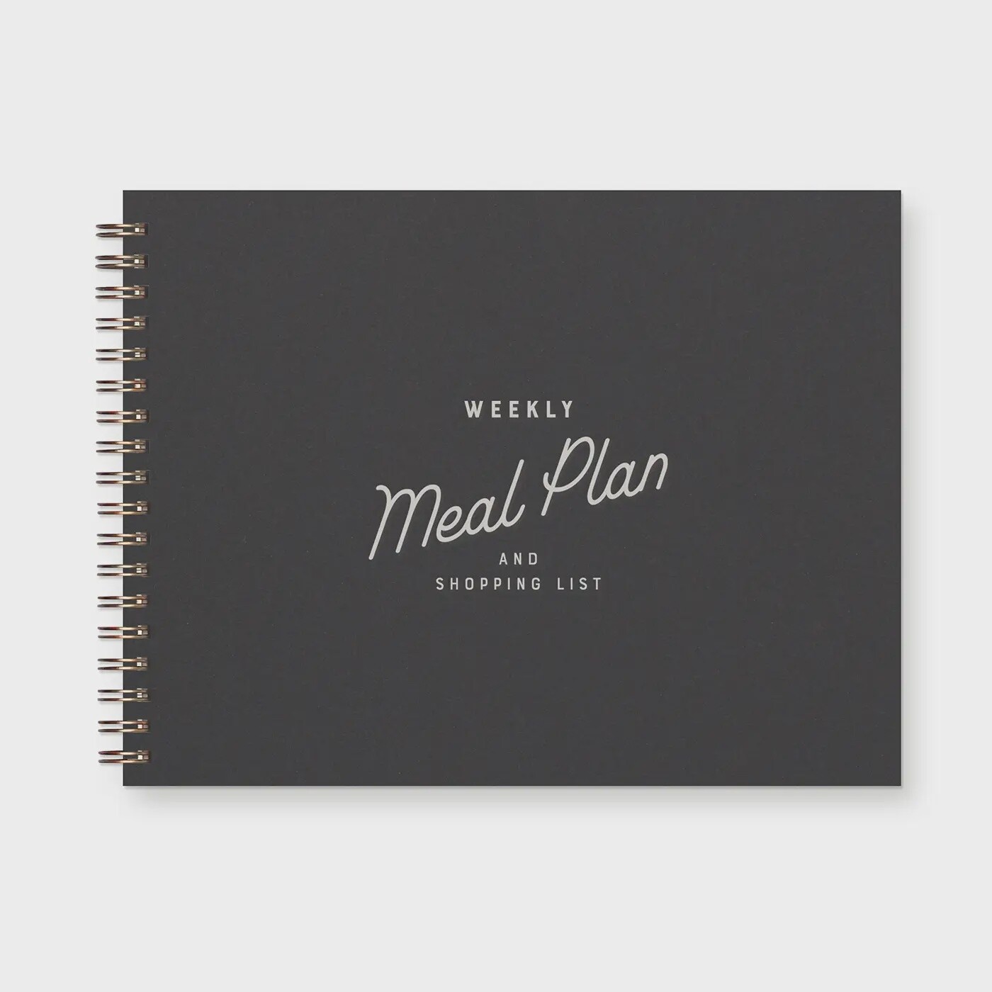 Retro Weekly Meal Planner - Charcoal