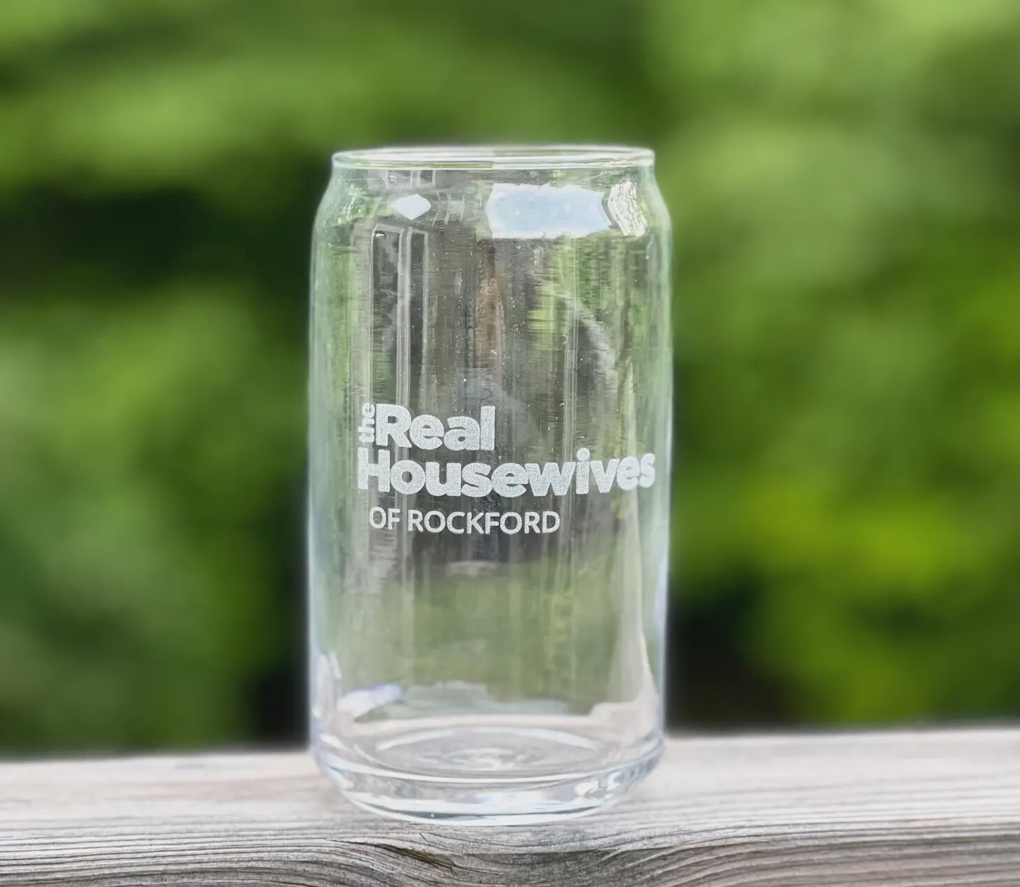 Rockford Housewives Beer Can Glass