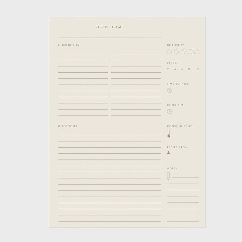 Retro Recipe Book - Cream