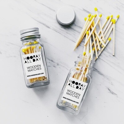 Marigold - Colorful Wooden Matches In Little Glass Bottle