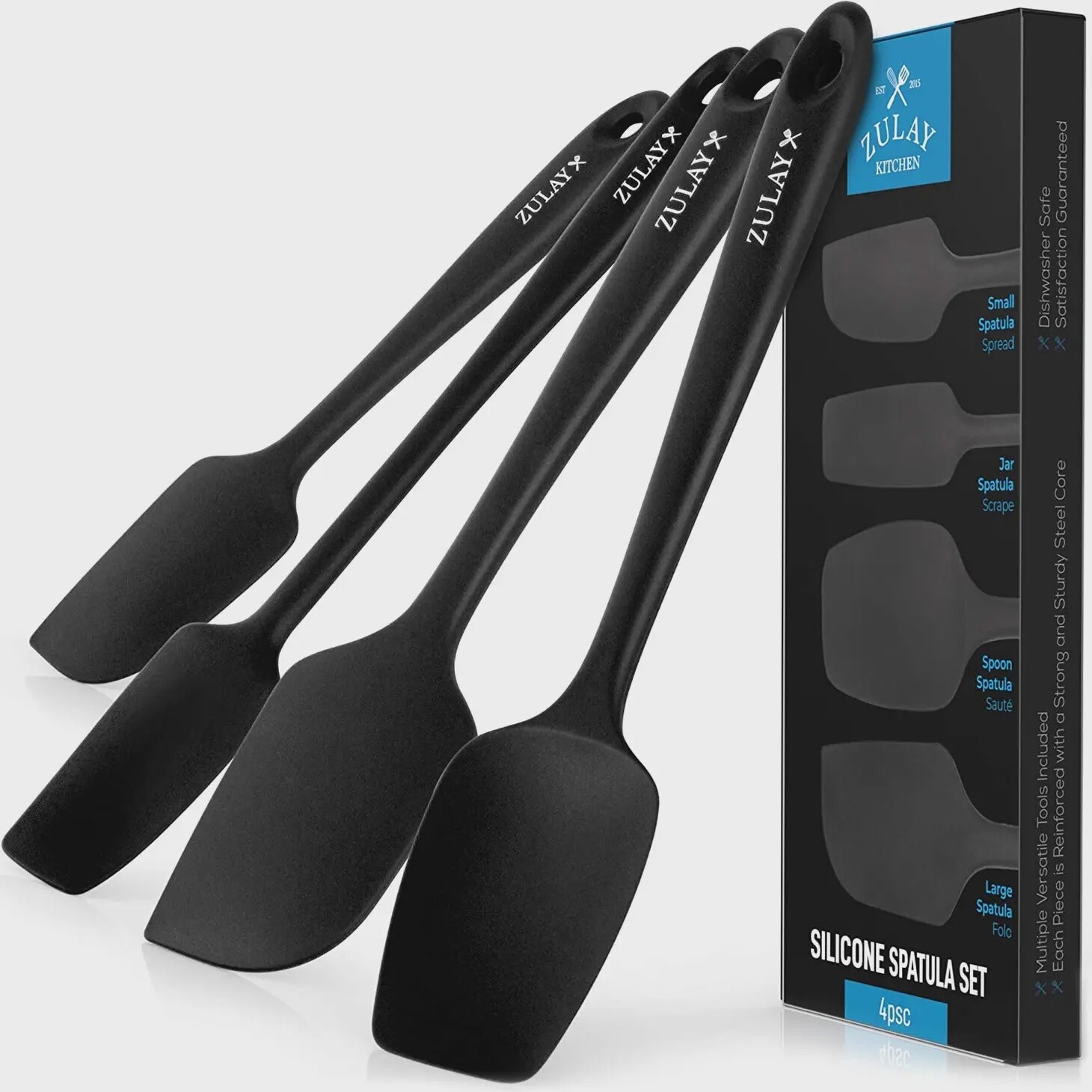 Heat Resistant Silicone Spatula Set Stainless Steel Core