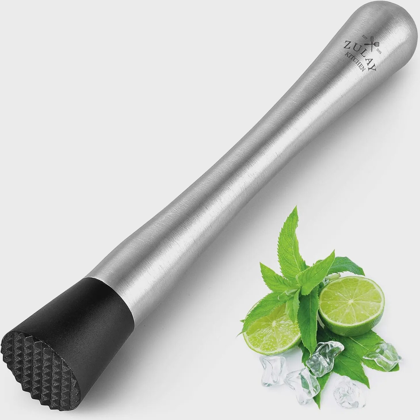 Cocktail Muddler With Grooved Nylon Head
