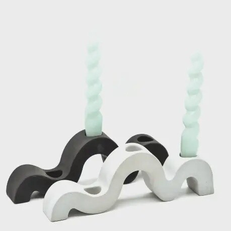 Concrete Wavy Candle Holder