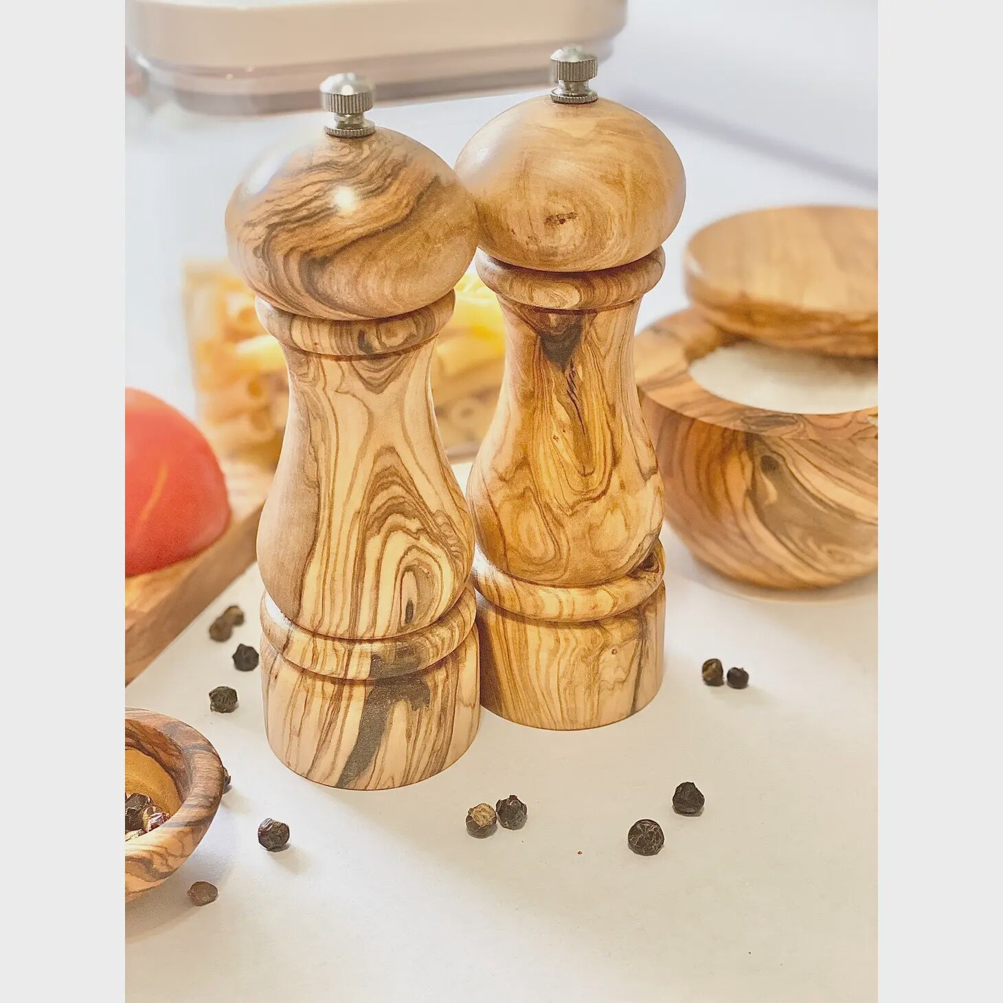 Olive Wood Salt &amp; Pepper Mill 6.5&quot;