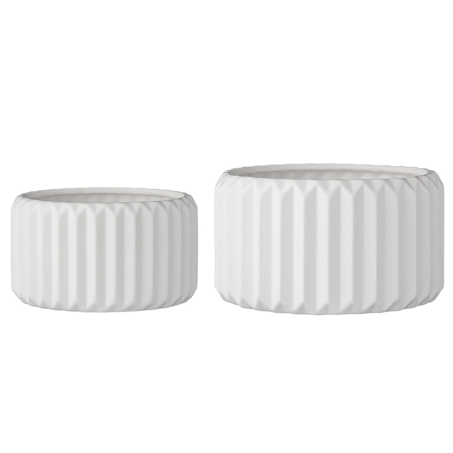 Stoneware Fluted Planters