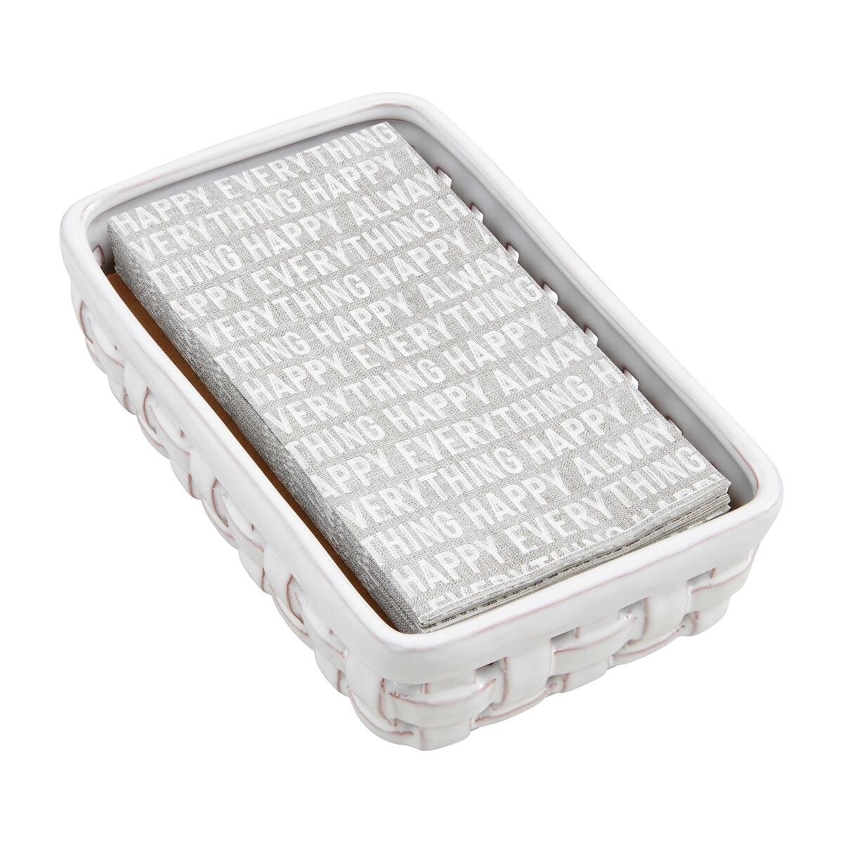 Basket Weave Napkin &amp; Caddy