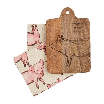 Pig Board &amp; Towel Set