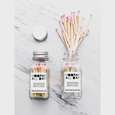 Blush - Colorful Wooden Matches In Glass Bottle