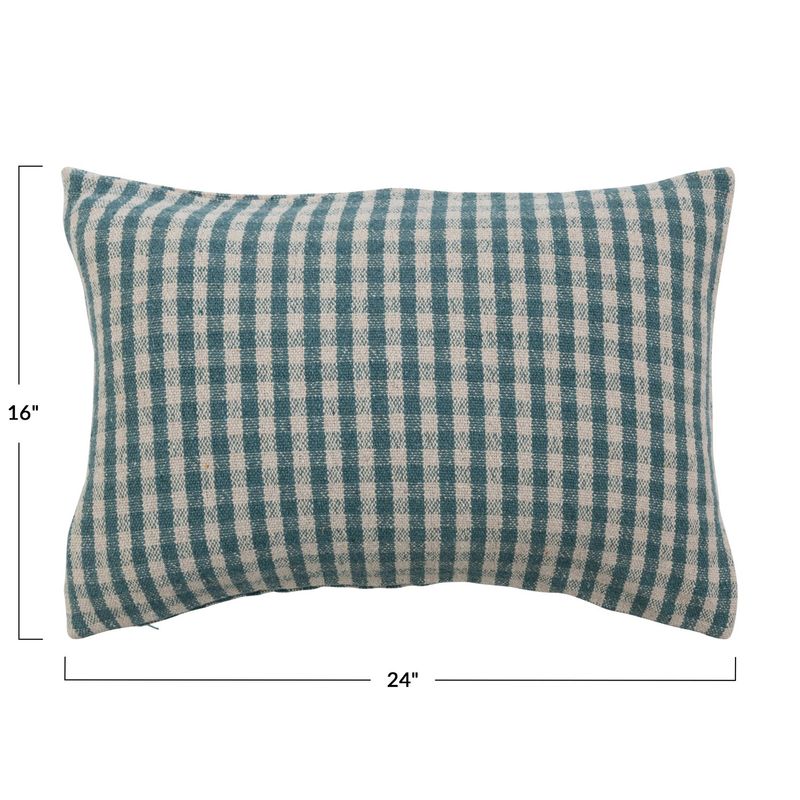 Gingham Pillow - Blue