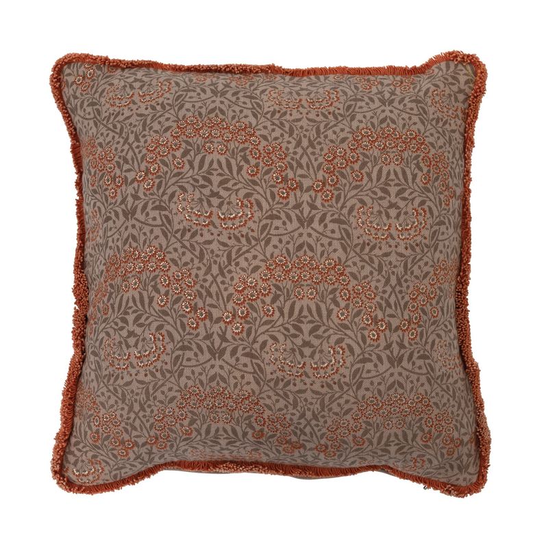 Metallic Floral Pillow