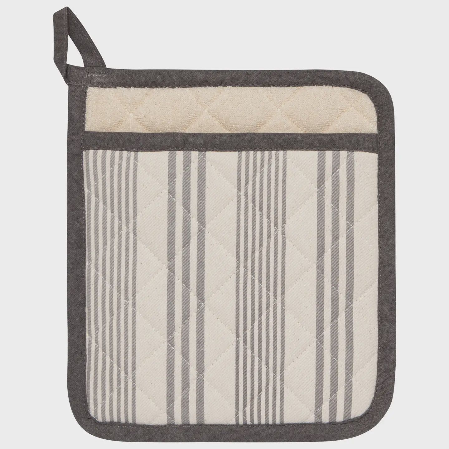 Pot Holder - Gray Stripe
