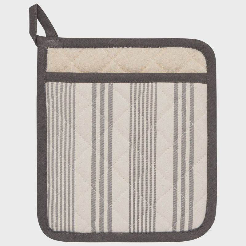 Pot Holder - Gray Stripe