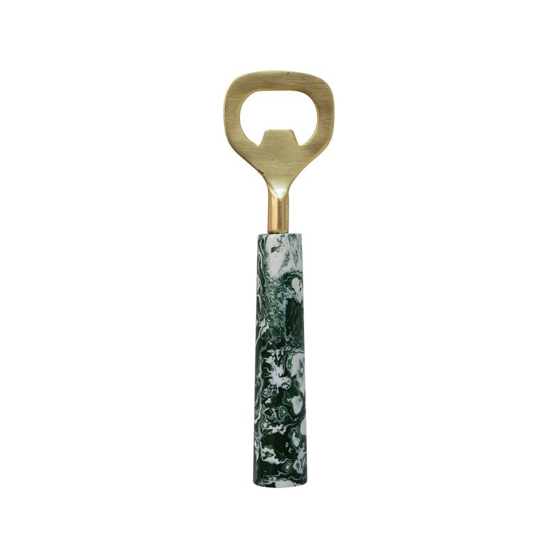 Green &amp; Gold Resin Bottle Opener