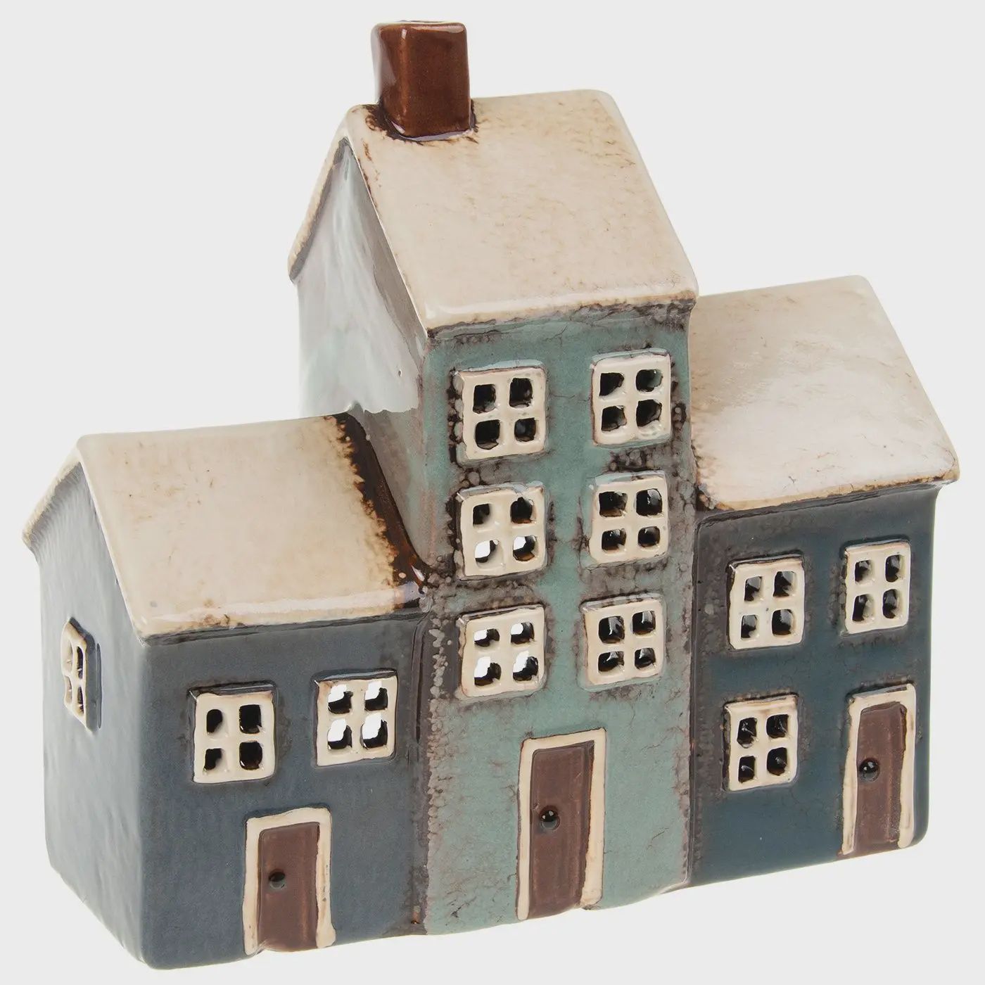 Village Pottery - Tealight 3 House