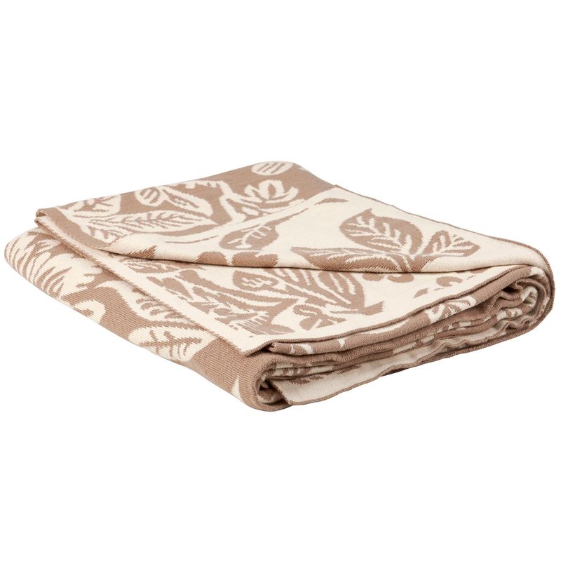 Tan Floral Blanket