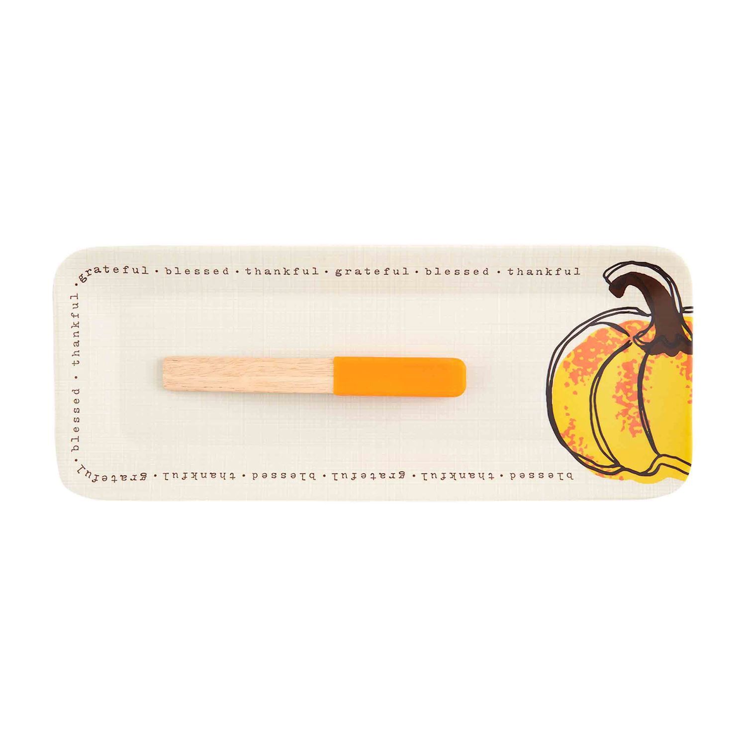 Pumpkin Tray &amp; Tongs