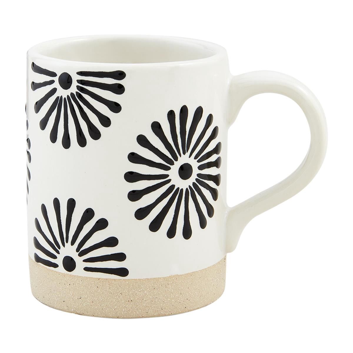 White Base / Black Starburst Mug