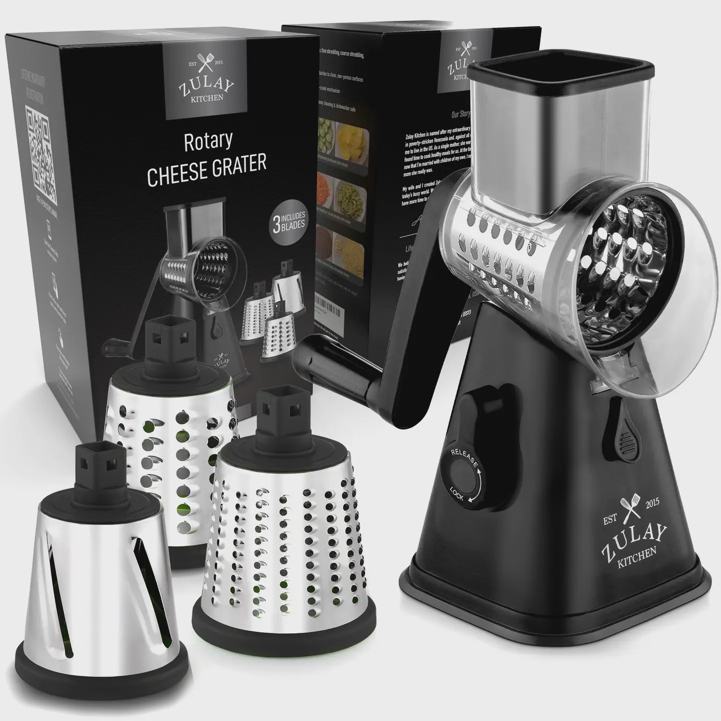 Rotary Cheese Grater with Handle