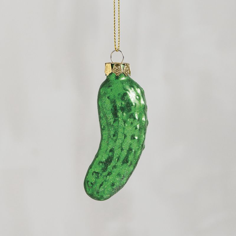 Glass Xmas Orn - Pickle