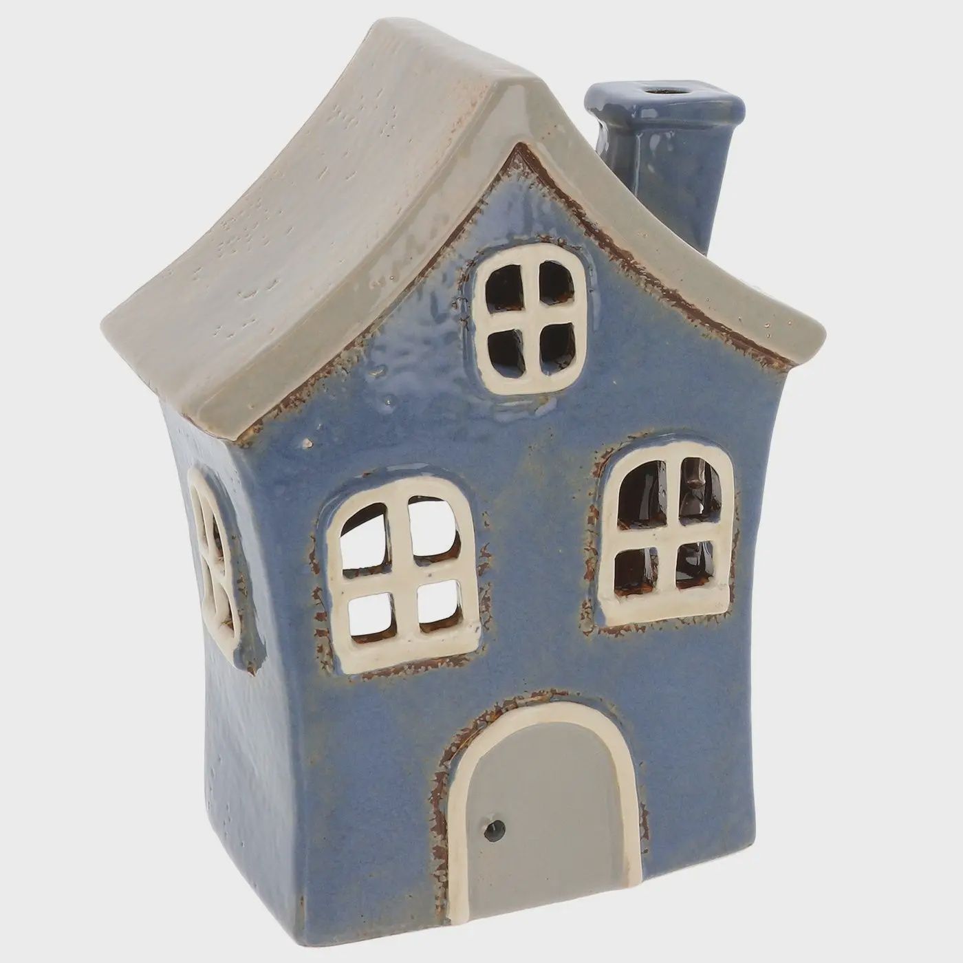Village Pottery - Quirky Blue Tealight
