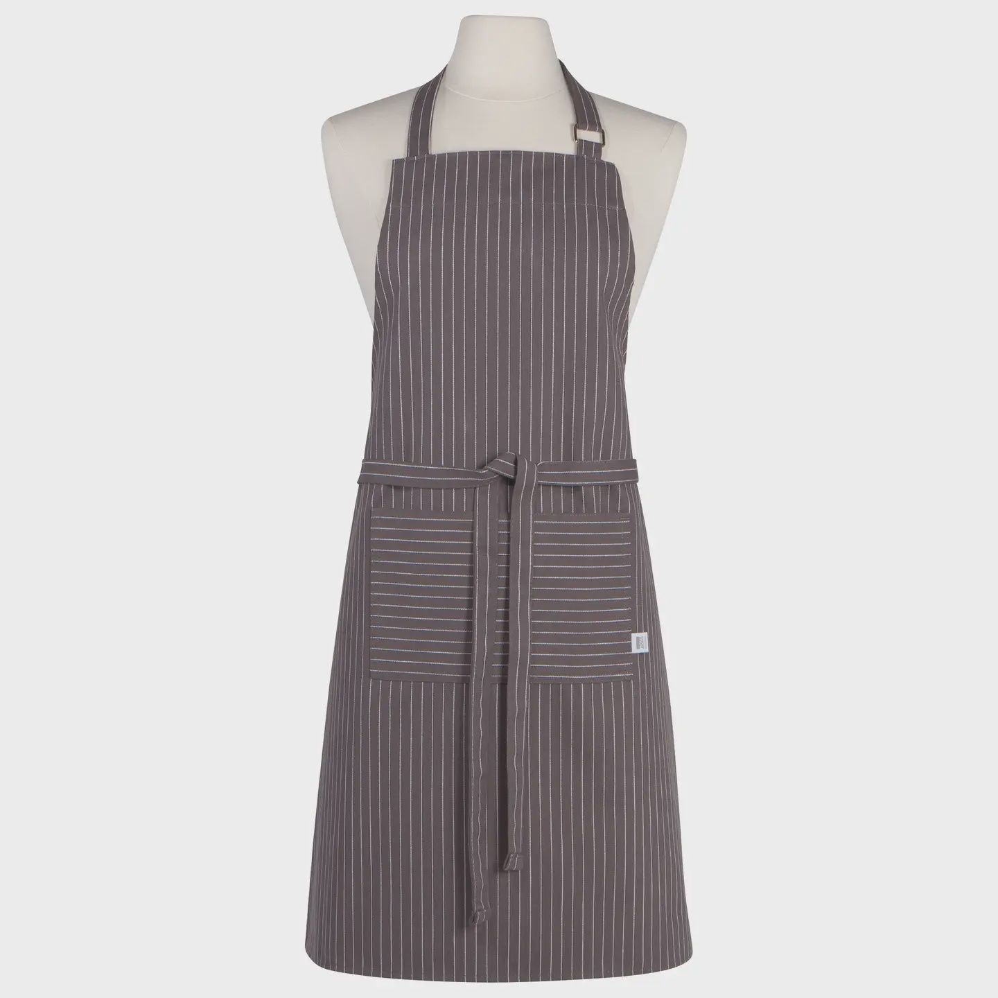 Gray Pinstripe Chef Apron