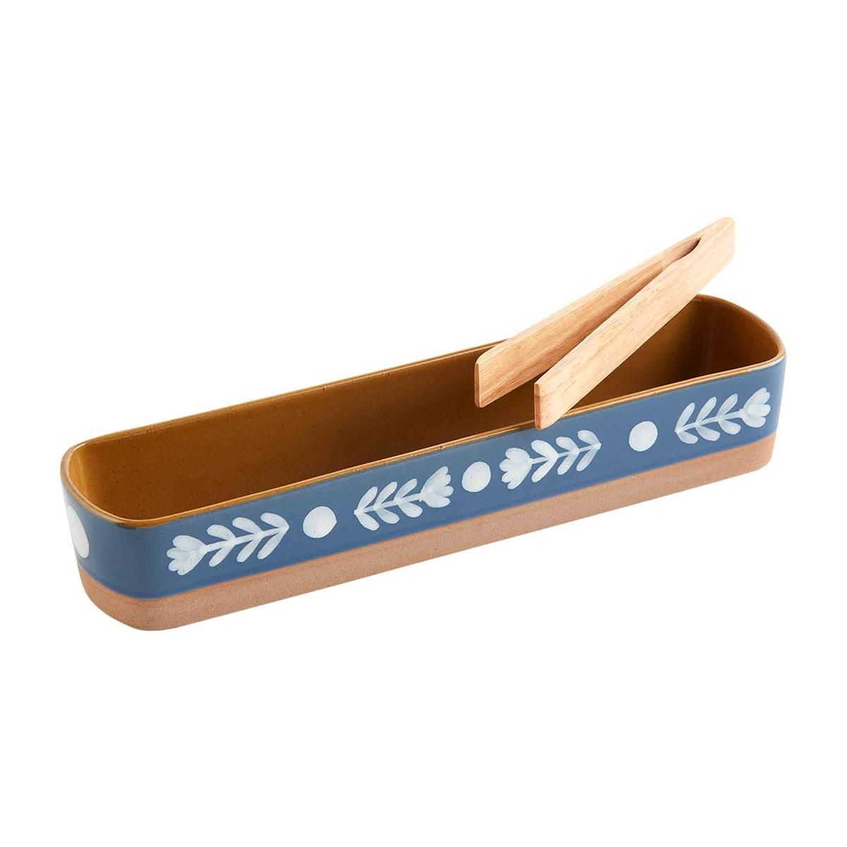Floral Dot Cracker Dish