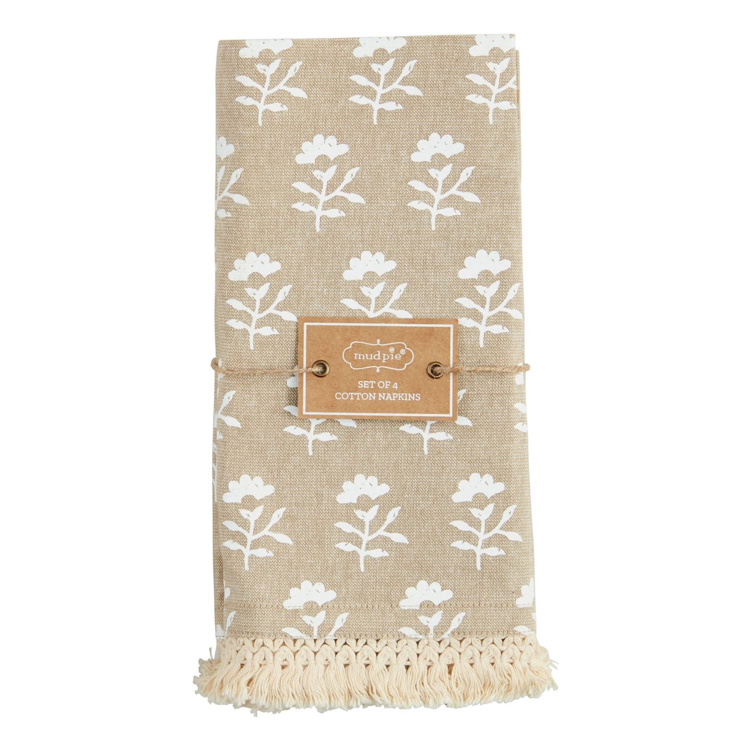 Fringe Trim Cloth Napkins