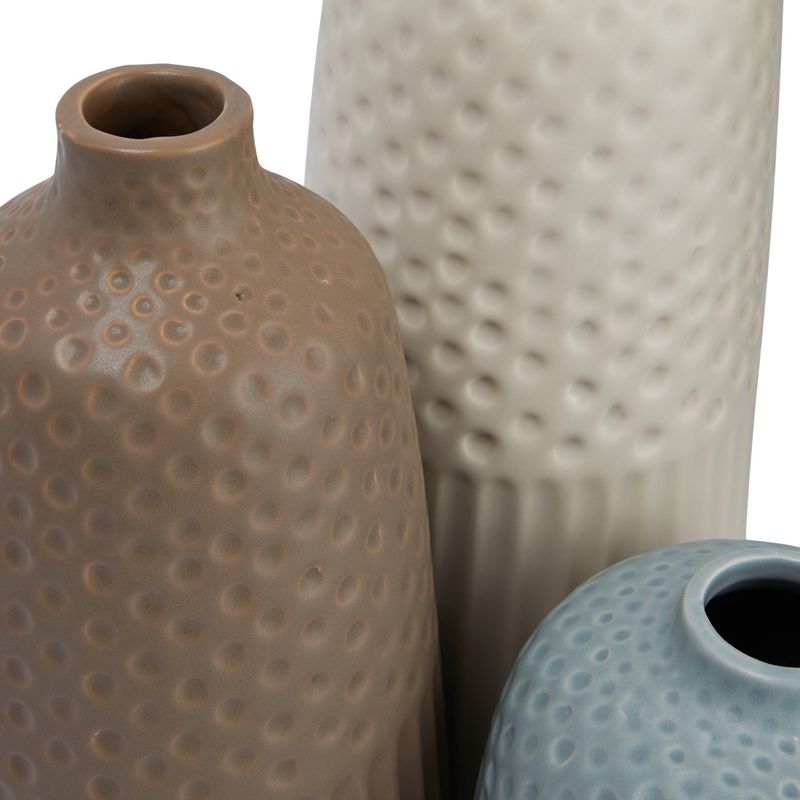 Debossed Stoneware Vase