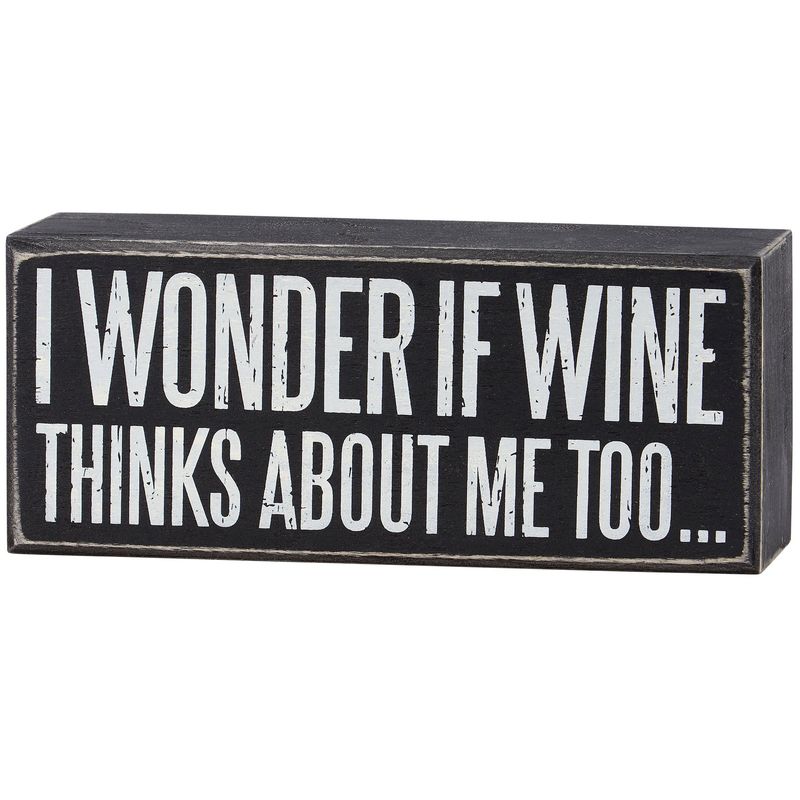 Box Sign - Wonder If Wine