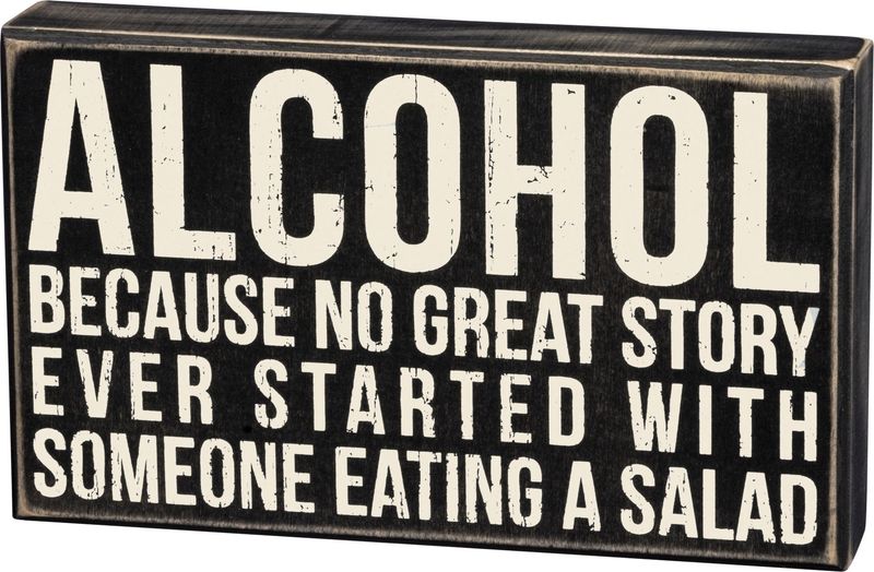 Box Sign - Alcohol Salad