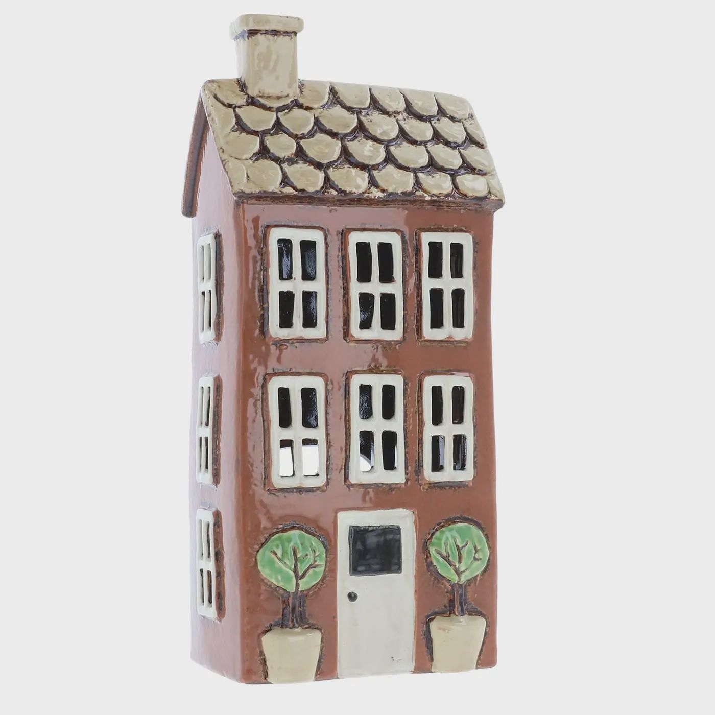 Village Pottery - Tealight Brown