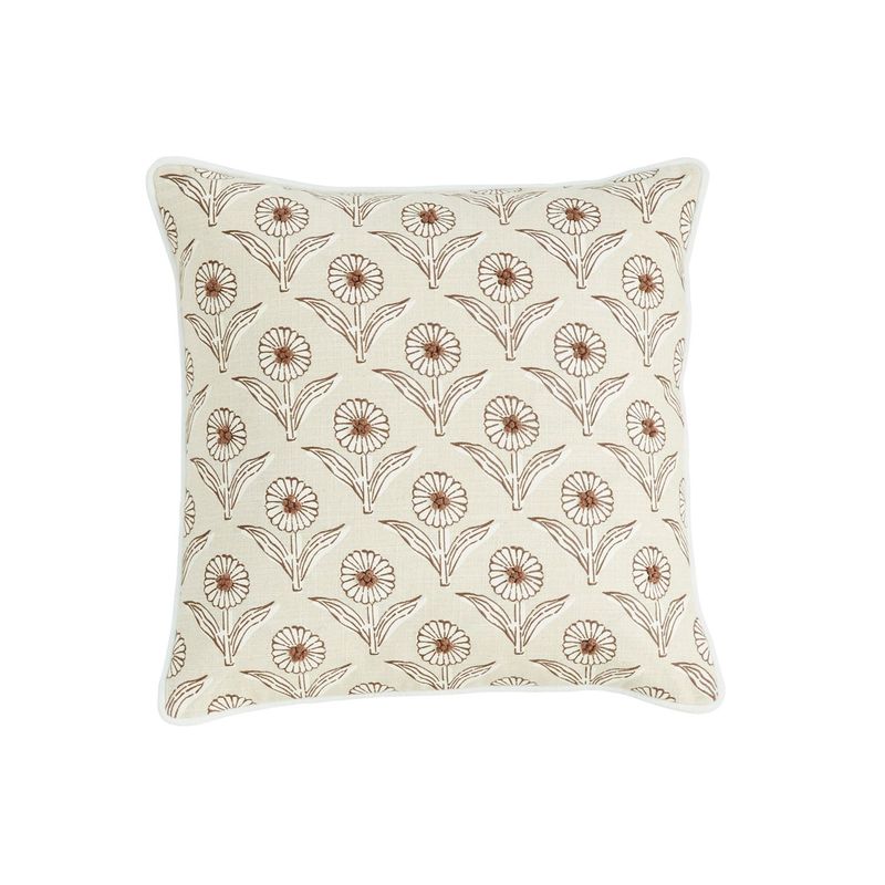 Block Print Flower - Pillow