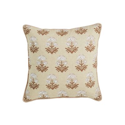 Block Print Flower Bulb - Pillow